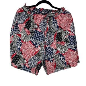Vintage Roo Crossing Paisley Boho Shorts Pull On size small